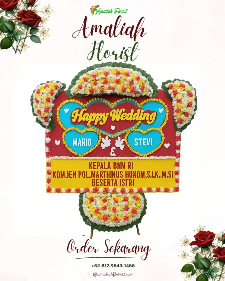 Papan Bunga Pernikahan Sirandorung